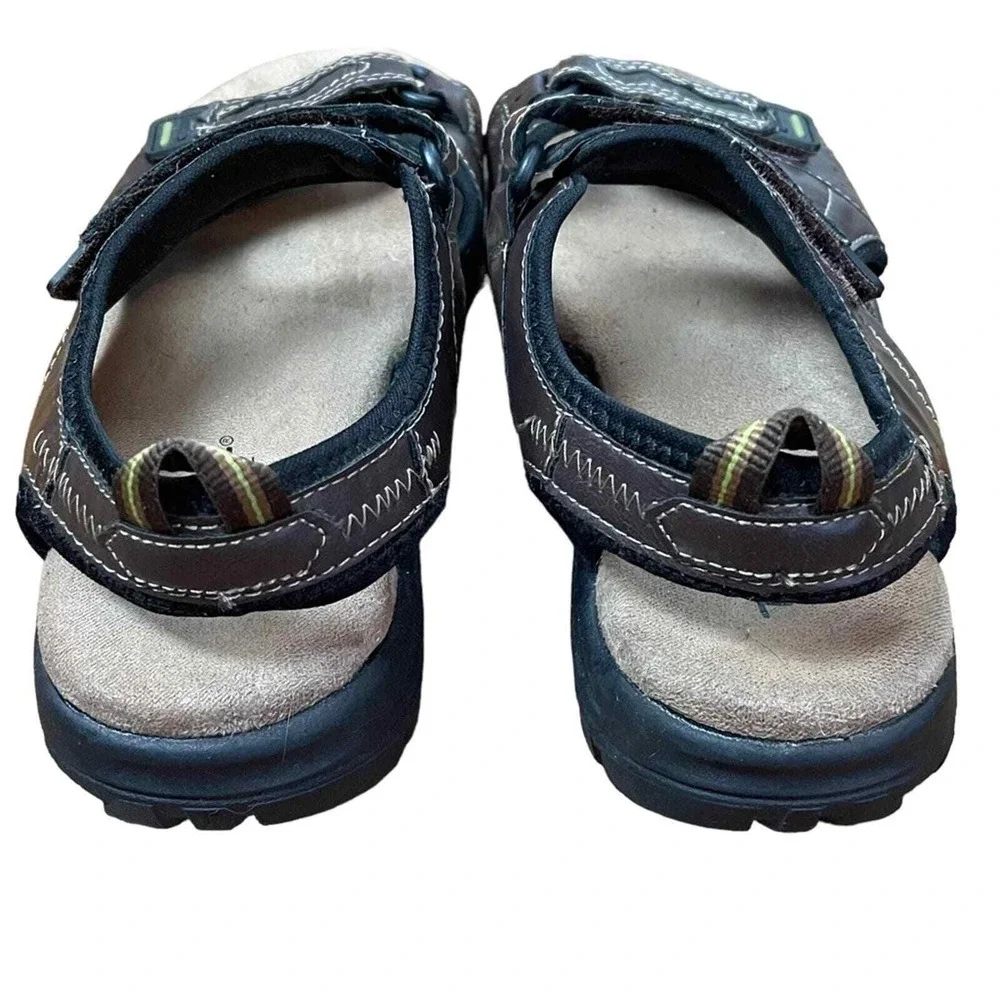 Thom McAn Daniel MemoTech Beach Activewear Sandals Men's 9 Dark Brown & Black